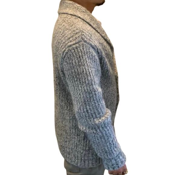 GOODFELLOW & CO Gray Chunky Shawl Collared Cardigan Size Large New w/ Tag - Picture 4 of 10